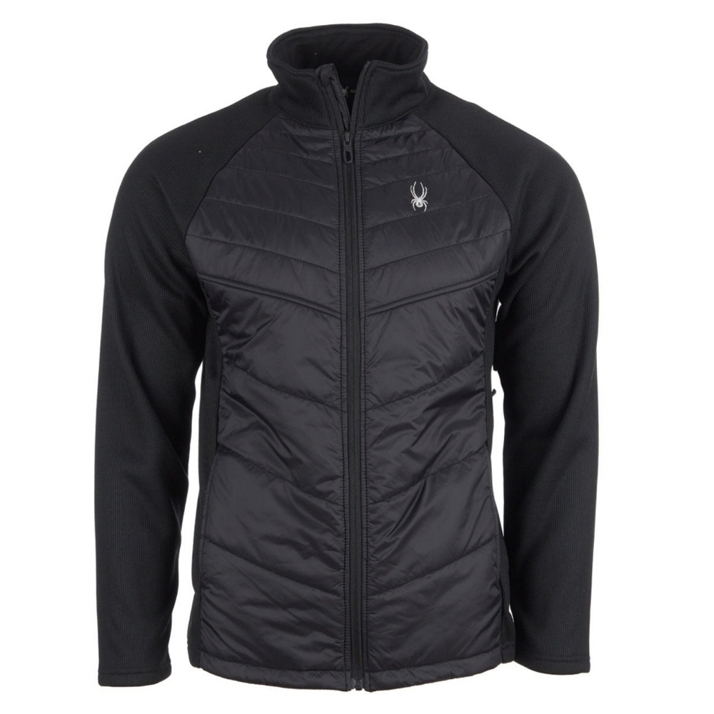 Spyder Men's Nova Full Zip Hybrid Black Quilted Jacket